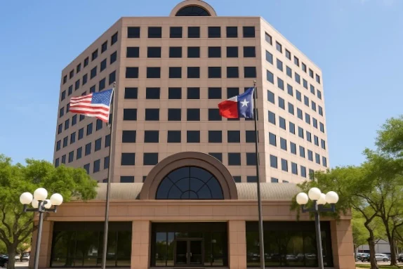 One O'Connor Plaza in downtown Victoria, Texas, location of HUFF DATA SYSTEMS headquarters